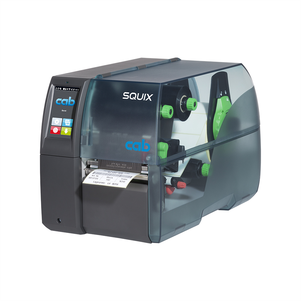 CAB Squix 4/600M Etikettendrucker – Basisversion 600 dpi, zentrierte Materialführung